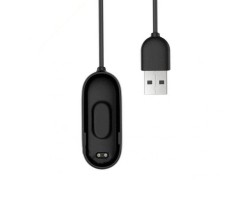 Bölcső - töltőkábel (USB, mágneses, 100cm vezeték ) FEKETE Xiaomi Mi Smart Band 4 töltő dokkoló fekete
