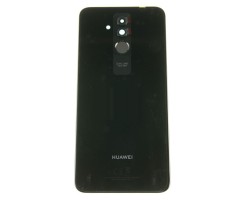 Hátlap Huawei Mate 20 lite ragasztóval akkufedél (ujjlenyomat olvasó és kamera plexi) fekete (SI) 02352DKP