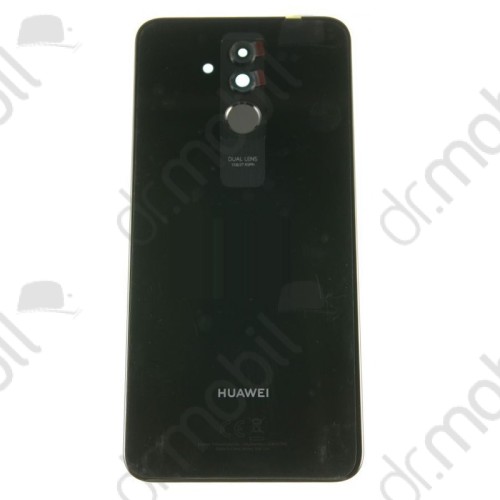 Hátlap Huawei Mate 20 lite ragasztóval akkufedél (ujjlenyomat olvasó és kamera plexi) fekete (SI) 02352DKP