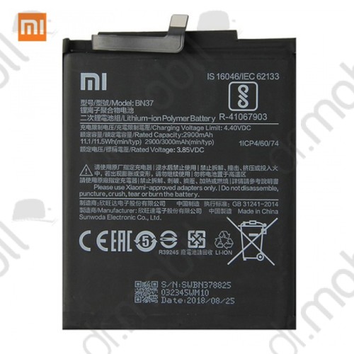 Akkumulátor Xiaomi Redmi 6, Redmi 6A 3000mAh Li-iON (BN37)