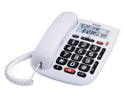 Vezetékes asztali készülék Alcatel TMAX20 vezetékes telefon fehér (nagy nyomógombok)
