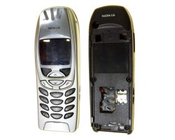Előlap Nokia 6310i készülék ház ezüst (utángyártott)