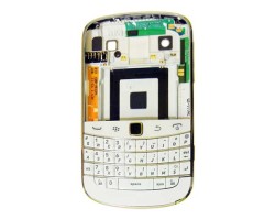 Előlap BlackBerry 9900 Bold Tuoch komplett ház fehér