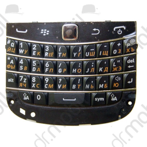 Billentyűzet BlackBerry 9900 Bold Tuoch fekete (cirill karakteres is)