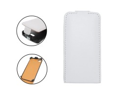 Tok álló bőr Samsung GT-S5310 Galaxy Pocket Neo (ultra slim design, rejtett mágneses zár) flip fehér