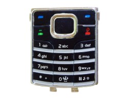 Billentyűzet Nokia 6500 Classic fekete (utángyártott)