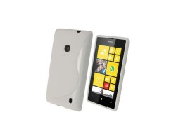 Tok telefonvédő szilikon tok Nokia Lumia 520 fehér S-line