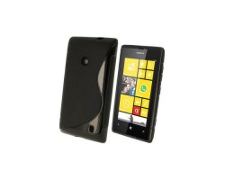 Tok telefonvédő szilikon tok Nokia Lumia 520 fekete S-line