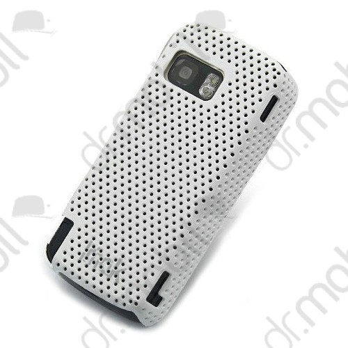 Telefonvédő műanyag Nokia 5230 lyukacsos fehér