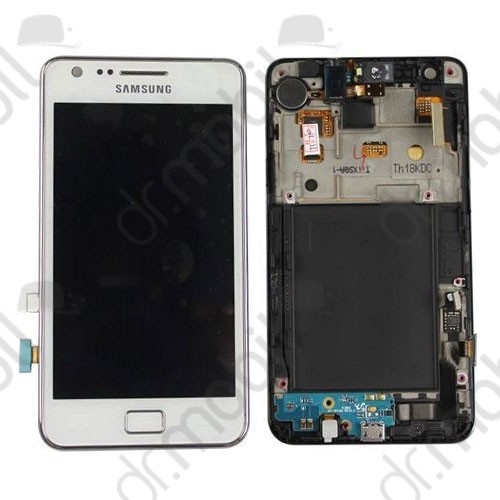 LCD érintőpanel Samsung GT-I9100 Galaxy S II GH97-12712A, GH97-12844A fehér