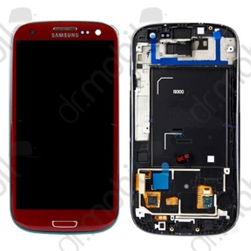 LCD érintőpanel Samsung GT-I9300 Galaxy S III. (Galaxy S3) GH97-13630C piros