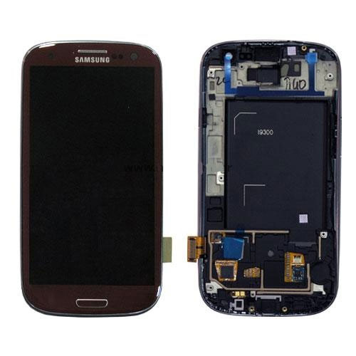 LCD érintőpanel Samsung GT-I9300 Galaxy S III. (Galaxy S3) GH97-13630D barna
