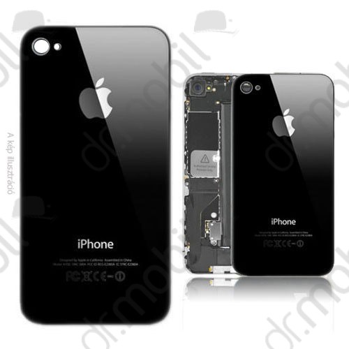 Akkufedél Apple iPhone 4S hátlap fekete
