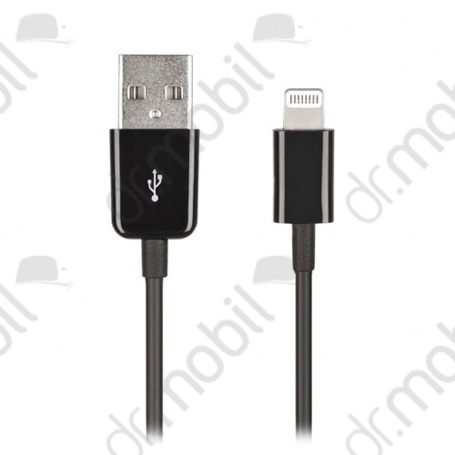 Adatkábel Apple iPhone 5 /5S / 5C / iPad 4 / iPad Mini Lightning fekete