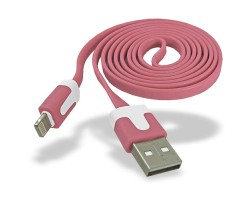 Adatkábel Apple iPhone 5 /5S / 5C / iPad 4 / iPad Mini Lightning pink