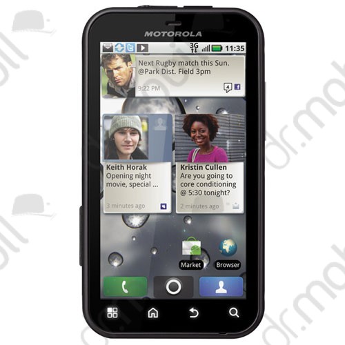 Használt mobiltelefon készülék Motorola Defy fekete (magyar nyelv nincs)