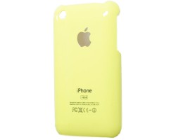 Műanyag hátlap - telefonvédő Apple iPhone 3G / 3GS fényes citromsárga