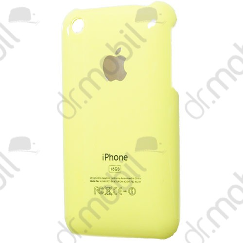 Műanyag hátlap - telefonvédő Apple iPhone 3G / 3GS fényes citromsárga