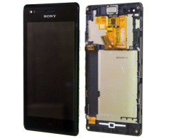 LCD érintőpanel Sony Xperia M (C1905) fekete komplett 
