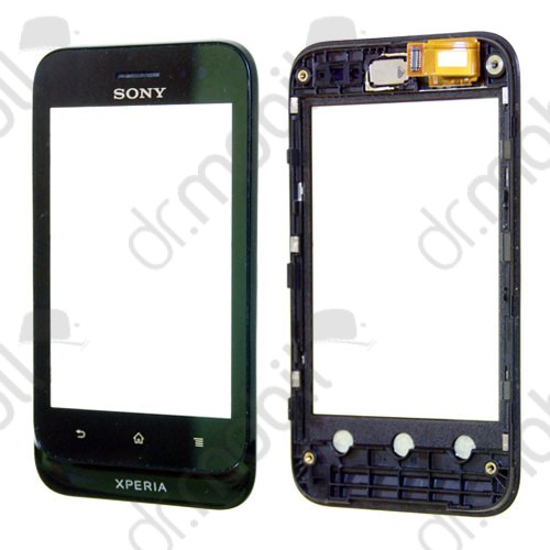 Érintőpanel Sony Xperia Tipo (ST21i) ) fekete kerettel (bontott)