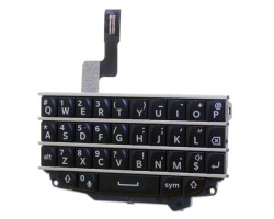 Billentyűzet BlackBerry Q10 (panel, átvezető fólával) QWERTY fekete