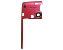 Előlap Nokia E90 antenna takaró kamera plexivel piros