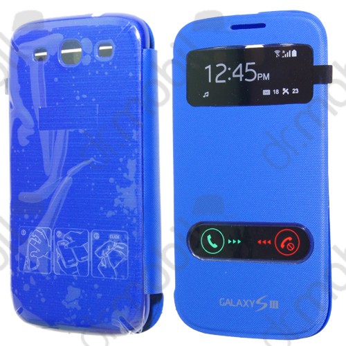 Tok flip cover Samsung GT-I9300 Galaxy S III. (ablakos) kék