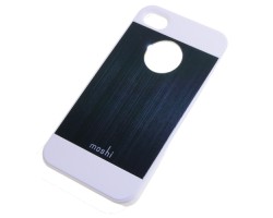 Telefonvédő műanyag Apple iPhone 4 / 4S tok moshi szálcsiszolt fekete