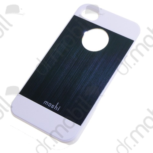 Telefonvédő műanyag Apple iPhone 4 / 4S tok moshi szálcsiszolt fekete