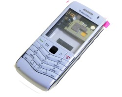 Előlap BlackBerry 9105 Pearl 3G komplett ház fehér
