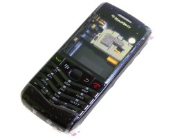 Előlap BlackBerry 9105 Pearl 3G komplett ház fekete
