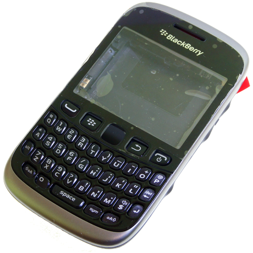 Előlap BlackBerry 9320 Curve komplett ház fekete - ezüst