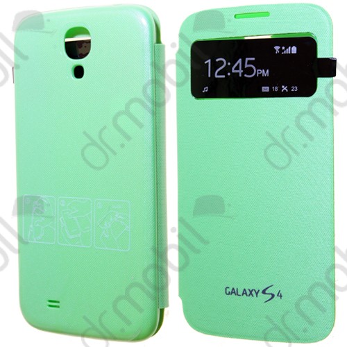 Tok flip cover Samsung GT-I9505 Galaxy S IV. (ablakos, aktív) zöld