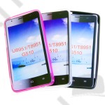 Tok telefonvédő szilikon Huawei U8951 Ascend G510 átlátszó / fehér matt
