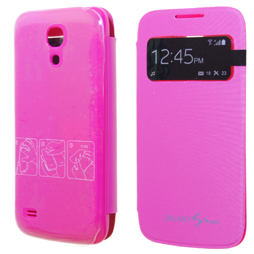 Tok flip cover Samsung GT-I9192 Galaxy S IV. mini DUAL (S4 mini) (ablakos, aktív) rózsaszín