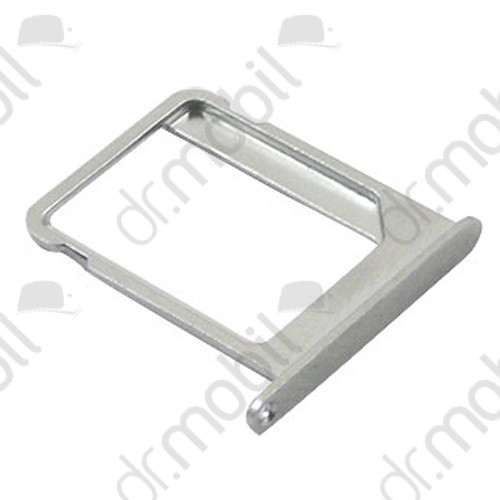 SIM tálca / tartó Apple iPhone 4 / 4S ezüst (utángyártott)