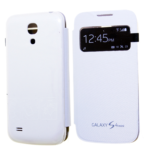 Tok flip cover Samsung GT-I9192 Galaxy S IV. mini DUAL (S4 mini) (ablakos, aktív) fehér