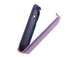 Tok álló bőr Samsung GT-I8190 Galaxy SIII. mini (ultra slim design, rejtett mágneses zár) flip lila