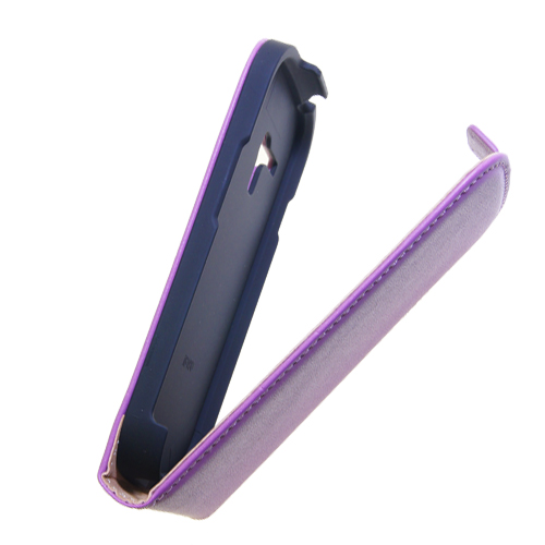Tok álló bőr Samsung GT-I8190 Galaxy SIII. mini (ultra slim design, rejtett mágneses zár) flip lila