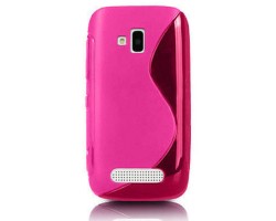 Tok telefonvédő szilikon Nokia Lumia 610 TPU hátlap tok S-line rózsaszín