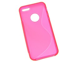 Tok telefonvédő szilikon Apple iPhone 5 TPU hátlap tok S-line rózsaszín