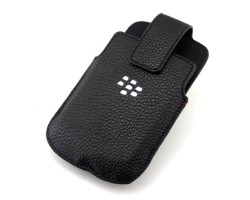 Tok álló fekete BlackBerry Q10 bőr (övcsipesz) fekete cs.nélkül ACC-50879-201
