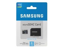 Memóriakártya Samsung microSDHC 8GB (Class 4) memóriakártya adapterrel