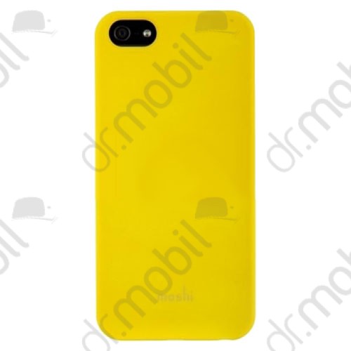 Telefonvédő műanyag Apple iPhone 5 / 5S tok moshi citromsárga
