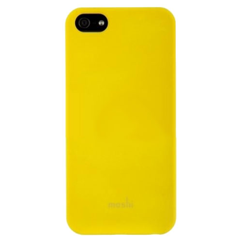 Telefonvédő műanyag Apple iPhone 5 / 5S tok moshi citromsárga