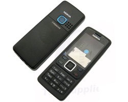 Előlap Nokia 6300 komplett ház fekete (utángyártott)