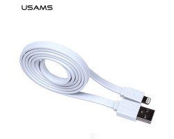 Adatátvitel adatkábel és töltő Apple iPhone 5S (Lightning 8pin, 0.5m) USAMS (ME291ZM/A kompatibilis) fehér