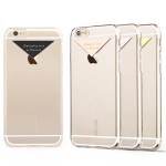 Tok telefonvédő Apple iPhone 6 USAMS Dazzle átlátszó - ezüst