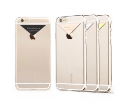 Tok telefonvédő Apple iPhone 6 USAMS Dazzle átlátszó - arany