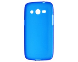 Tok telefonvédő szilikon Samsung SM-G386F Galaxy Core LTE mini átlátszó / kék - matt